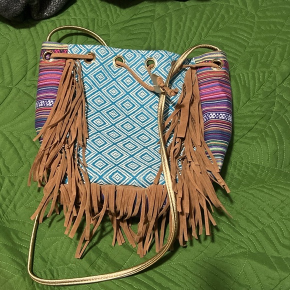 Bohemian Fringe Crossbody Bag - Multicolor - Picture 1 of 3